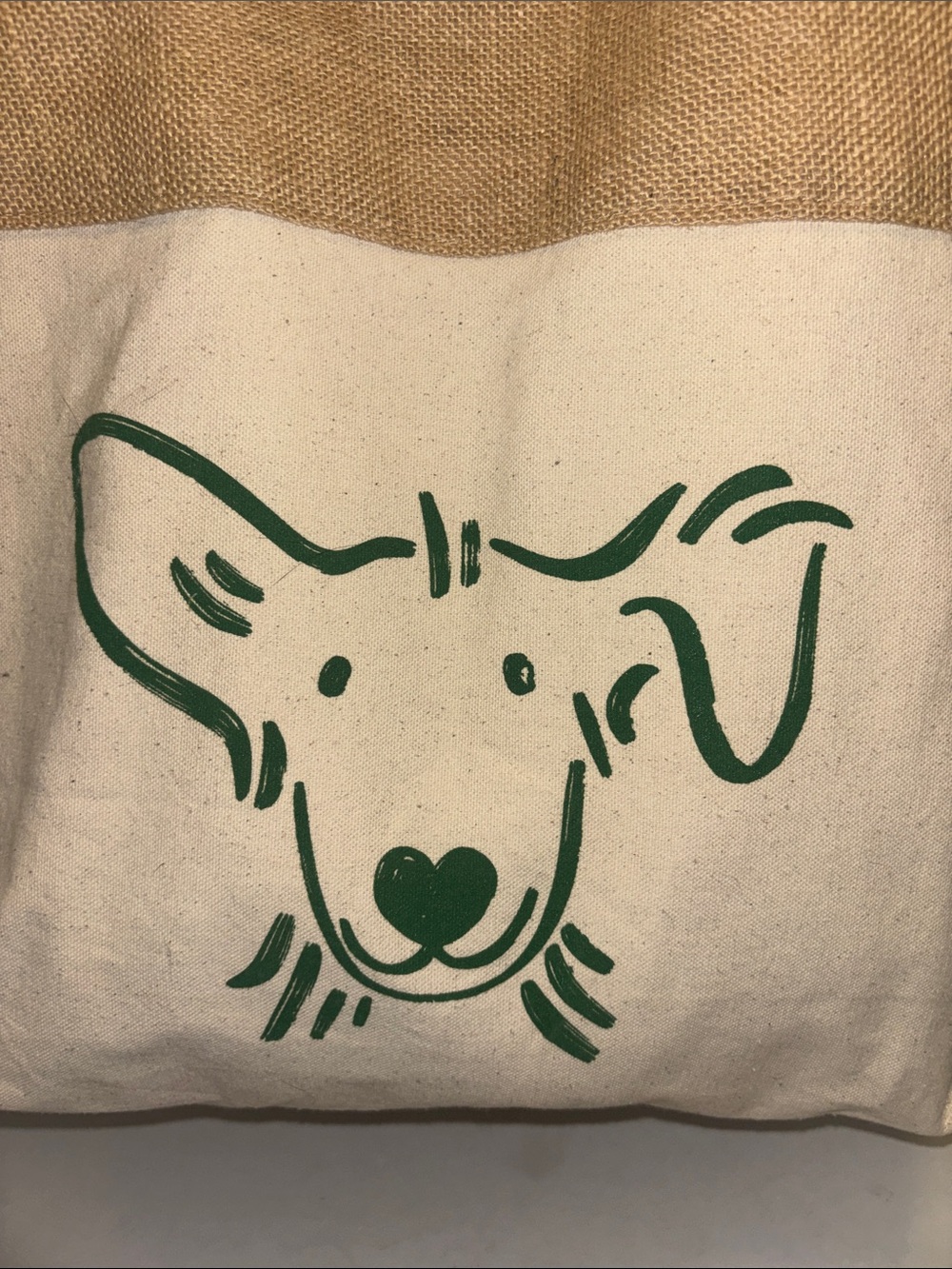 TELL YOUR DOG I SAY HELLO…DOG BRAND..BEACH TOTE..ANYTHING TOTE..JUTE AND COTTON. - Picture 2 of 16